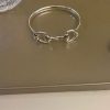 Simple buckle bracelet for women vintage hollow geometric bangle