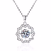 1 carat moissanite necklace 925 sterling silver Italian jewellery