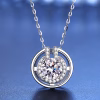1 carat moissanite necklace 925 sterling silver Italian jewellery