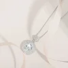 Moissanite necklace gra certified