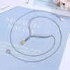 925 sterling silver necklace with yellow cubic zirconia elegant jewelry