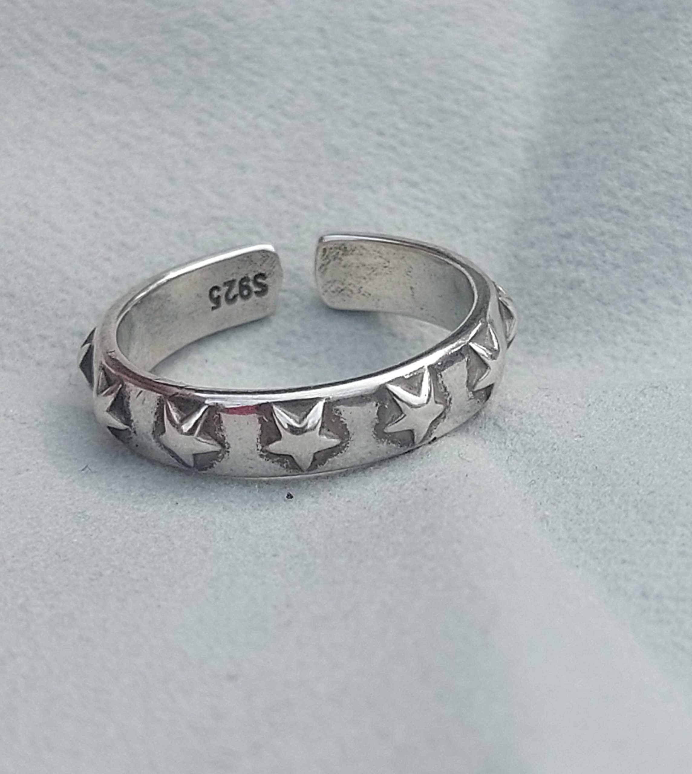 Openable 925 sterling silver star ring