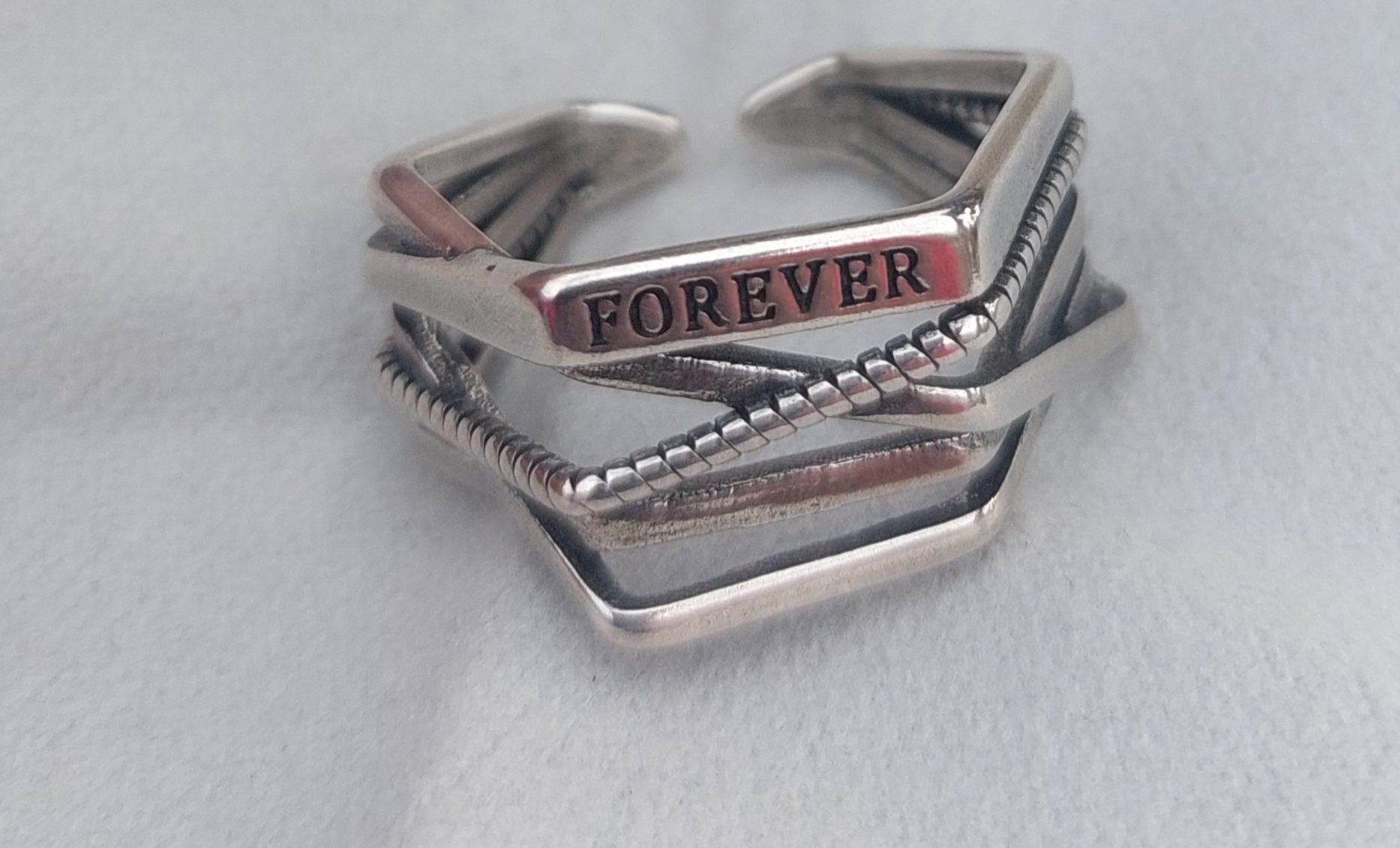 Forever adjustable ring 925 sterling silver
