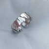 Zigzag adjustable ring 925 sterling silver