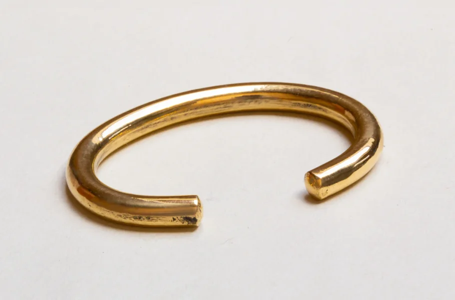 Brass thick cuff bracelet simple minimal design