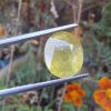 Natural Yellow Sapphire Pukhraj loose gemstone 6 carat bright yellow color