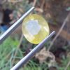 Loose Yellow Sapphire Pukhraj gemstone 6 carat brilliant yellow stone