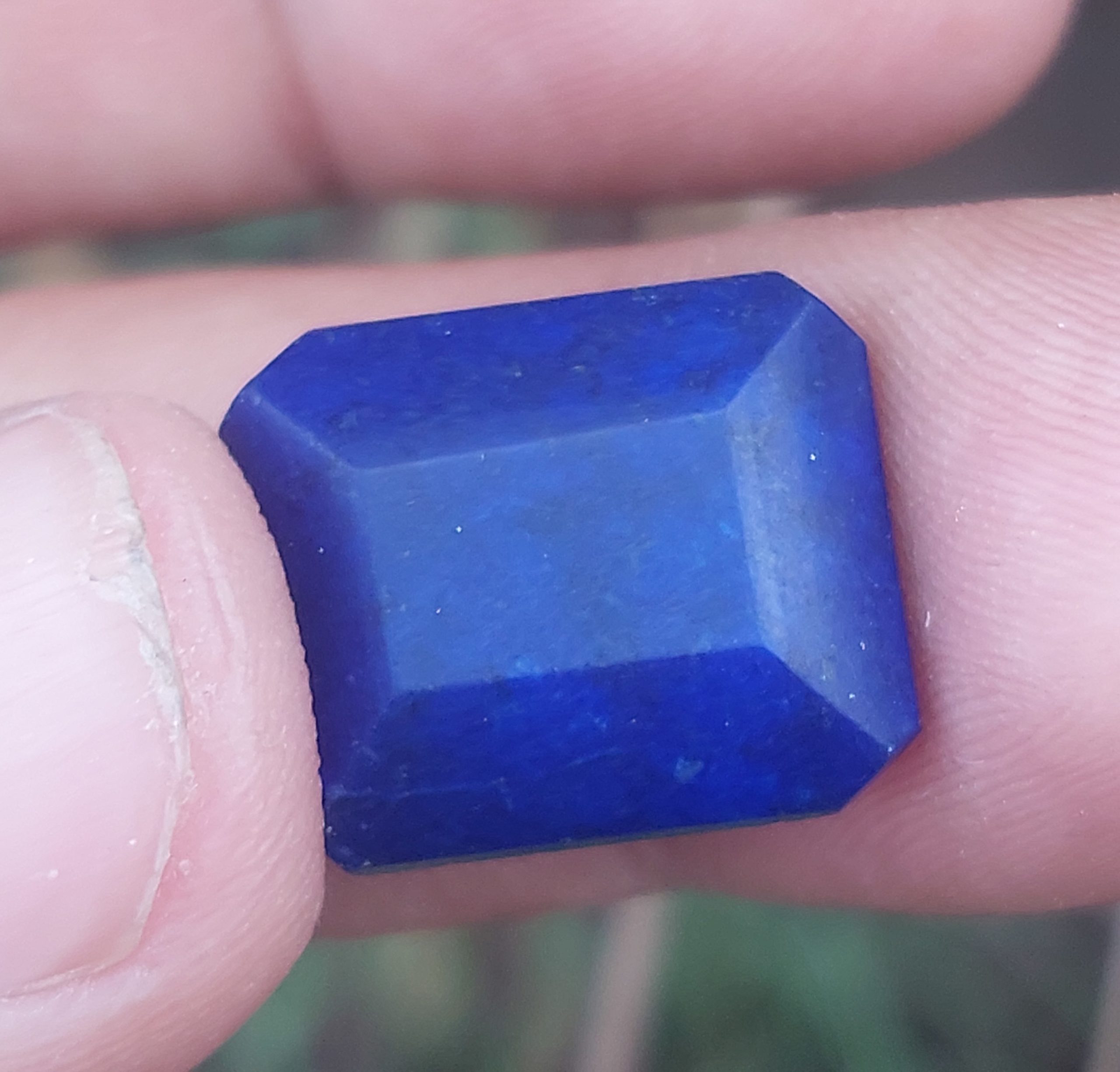 Natural Lapis Lazuli gemstone 12.20 carat polished double-sided