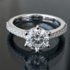 2 Carat GRA Certified Moissanite Ring in 925 Sterling Silver